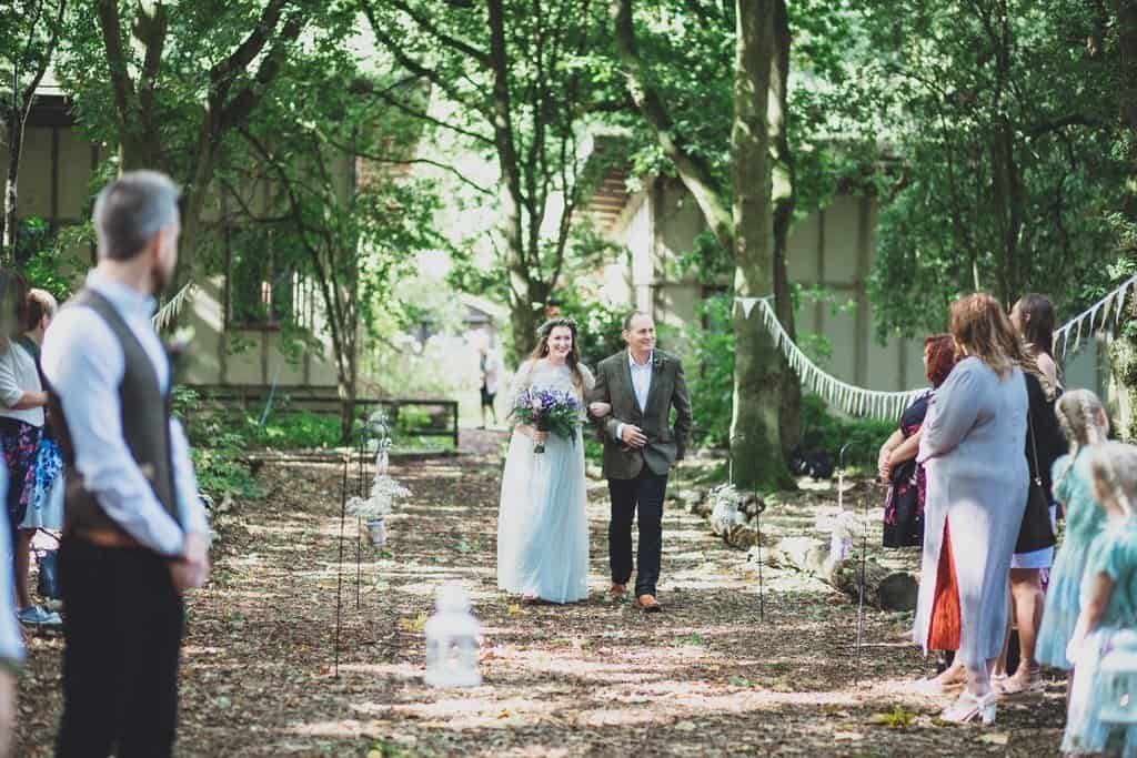 trafford hall woodland wedding in cheshire
