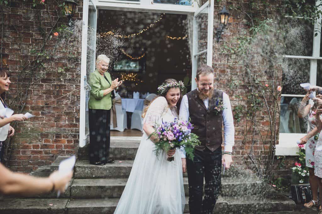woodland wedding at trafford hall in cheshire