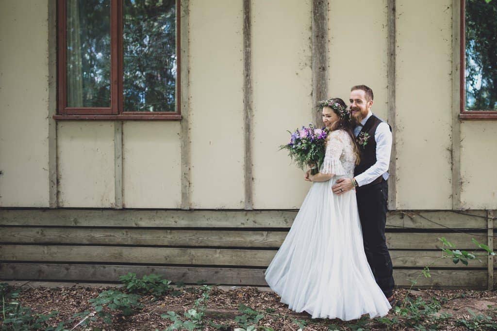 woodland wedding at trafford hall in cheshire