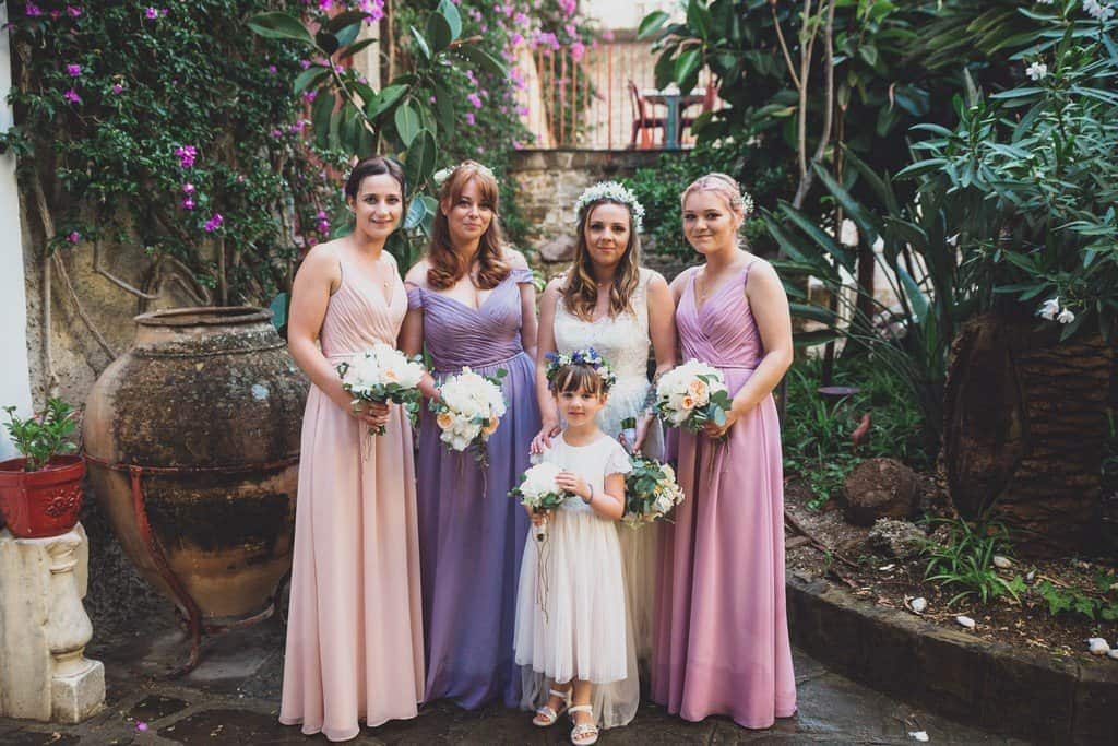 italy wedding photographer bride boho and blue suit relaxe