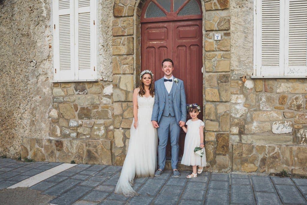 italy wedding photographer bride boho and blue suit relaxe