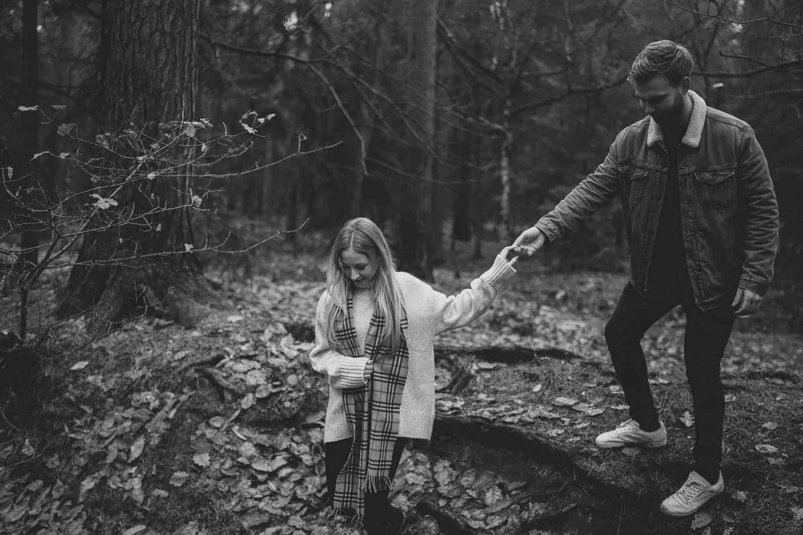 cheshire engagement photos in delamere forest