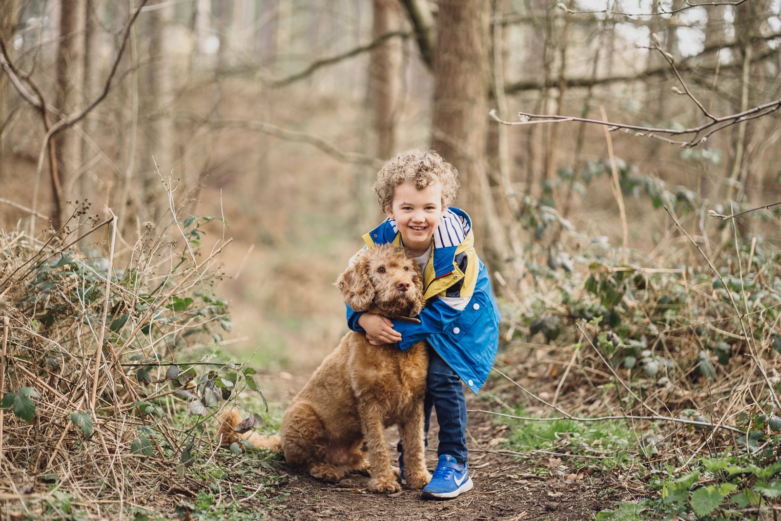 forest shoot oliver and his dog